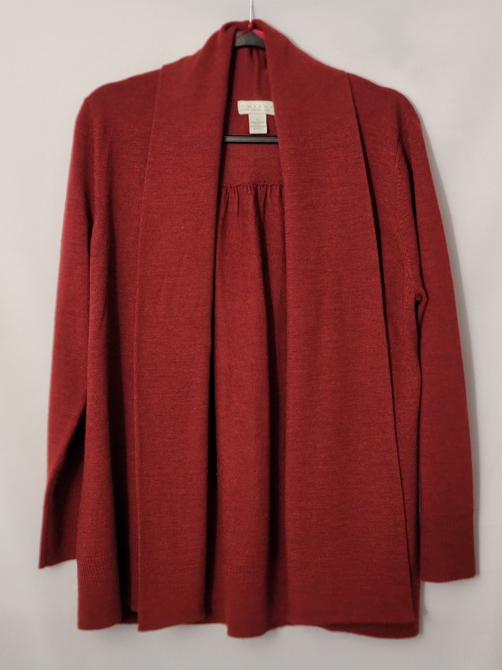 Tweeds Longline Italian Merino Wool Cardigan Size L